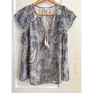 Lucky Brand Small Petite Multicolor Floral Paisley